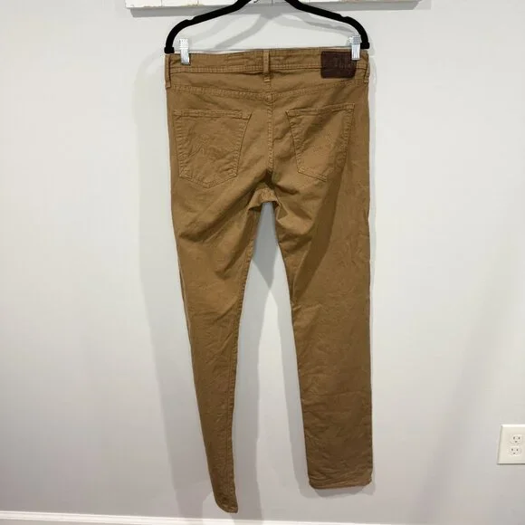 AG Adriano Goldschmied Matchbox Pants Size 32 Slim Straight Dark Tan BM6819EU